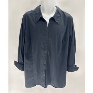 Lane Bryant Women's Black Blouse with 3/4 inch sleeves Plus 22/24